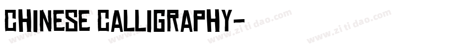 Chinese Calligraphy字体转换